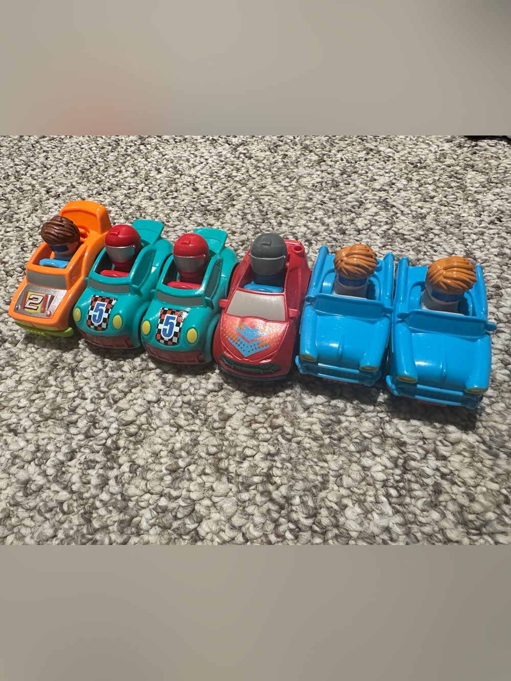 Fisher-Price Little People Wheelies Cars Lot of 6